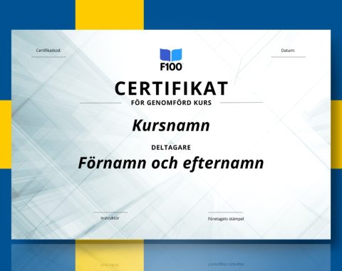 Šablóna certifikátu f100 online kurzov v švédčine