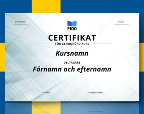 Šablóna certifikátu f100 online kurzov v švédčine_s