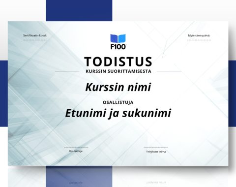 Šablóna certifikátu f100 online kurzov vo fínčine